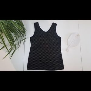 Banana Republic Black Tank with Gold Thread
